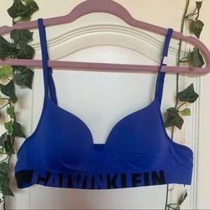 Calvin Klein Blue and Black Bra